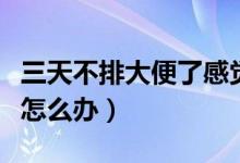 三天不排大便了感觉排便无力（三天不排大便怎么办）