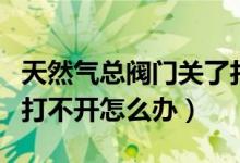 天然气总阀门关了打不开（天然气总阀门关了打不开怎么办）