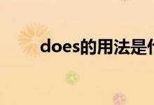 does的用法是什么（does的用法）