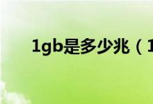 1gb是多少兆（1gb是多少兆流量啊）