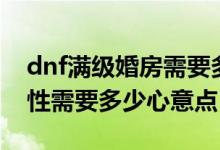 dnf满级婚房需要多少心意点（dnf婚房满属性需要多少心意点）