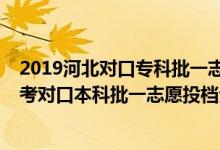 2019河北对口专科批一志愿投档分数线统计（2018河北高考对口本科批一志愿投档分数线）