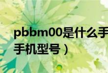 pbbm00是什么手机型号（pbam00是什么手机型号）