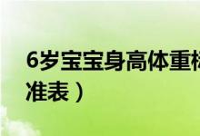 6岁宝宝身高体重标准（6岁宝宝身高体重标准表）