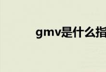 gmv是什么指标（gmv是什么）