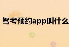 驾考预约app叫什么（驾考预约APP叫什么）