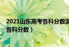 2021山东高考各科分数满分多少（2022年山东高考总分及各科分数）