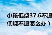 小孩低烧37.6不退怎么办（孩子37.5度一直低烧不退怎么办）