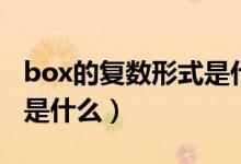 box的复数形式是什么样的（box的复数形式是什么）