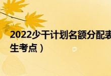 2022少干计划名额分配表广西（2022广西高考如何分配考生考点）