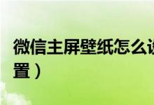 微信主屏壁纸怎么设置（微信主屏壁纸怎么设置）