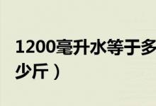 1200毫升水等于多少升（1200毫升水等于多少斤）