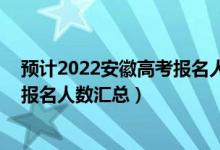 预计2022安徽高考报名人数（2012-2022年安徽历年高考报名人数汇总）