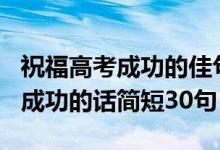 祝福高考成功的佳句简短2021（2022祝高考成功的话简短30句）