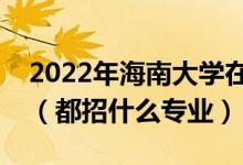 2022年海南大学在四川招生计划及招生人数（都招什么专业）