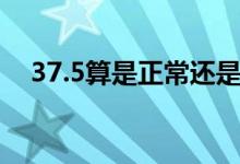 37.5算是正常还是发烧（37.5算低烧吗）