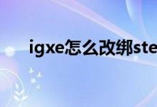 igxe怎么改绑steam（igxe怎么交易）