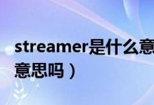 streamer是什么意思啊（streamer是主播的意思吗）