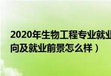 2020年生物工程专业就业前景（2022生物工程专业就业方向及就业前景怎么样）