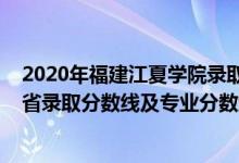 2020年福建江夏学院录取分数线（福建江夏学院2021年各省录取分数线及专业分数线）