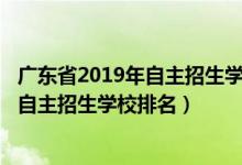 广东省2019年自主招生学校有哪些?（2022广东十大最好的自主招生学校排名）