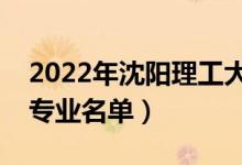 2022年沈阳理工大学有哪些专业（国家特色专业名单）