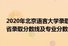 2020年北京语言大学录取分数线（北京语言大学2021年各省录取分数线及专业分数线）