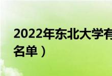 2022年东北大学有哪些专业（国家特色专业名单）