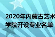 2020年内蒙古艺术学院（2022年内蒙古艺术学院开设专业名单）