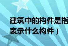 建筑中的构件是指什么（SZD是建筑基础中表示什么构件）