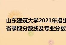 山东建筑大学2021年招生分数线（山东建筑大学2021年各省录取分数线及专业分数线）