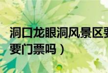 洞口龙眼洞风景区要门票吗（龙眼洞森林公园要门票吗）