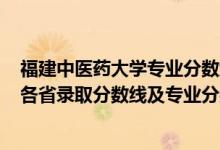 福建中医药大学专业分数线2020（福建中医药大学2021年各省录取分数线及专业分数线）