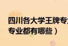 四川各大学王牌专业（2022年四川大学王牌专业都有哪些）