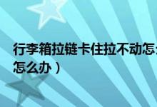 行李箱拉链卡住拉不动怎么办（行李箱拉杆卡住了拉不出来怎么办）