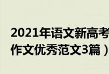 2021年语文新高考作文范文（2021高考语文作文优秀范文3篇）