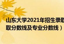 山东大学2021年招生录取分数线（山东大学2021年各省录取分数线及专业分数线）