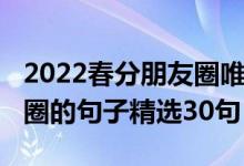 2022春分朋友圈唯美句子（2022立冬发朋友圈的句子精选30句）