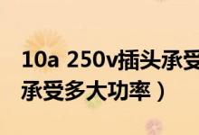 10a 250v插头承受多大瓦（10a250v插头能承受多大功率）