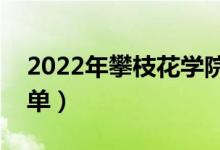 2022年攀枝花学院有哪些专业（开设专业名单）