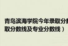 青岛滨海学院今年录取分数线（青岛滨海学院2021年各省录取分数线及专业分数线）