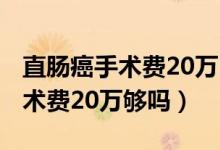 直肠癌手术费20万医保报销多少?（直肠癌手术费20万够吗）