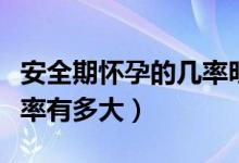 安全期怀孕的几率明明很低（安全期怀孕的几率有多大）