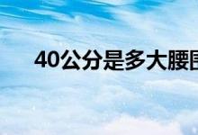 40公分是多大腰围（40公分是多少米）