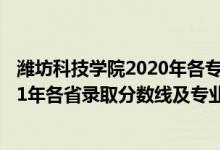 潍坊科技学院2020年各专业录取分数线（潍坊科技学院2021年各省录取分数线及专业分数线）