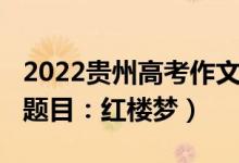 2022贵州高考作文题目（2022贵州高考作文题目：红楼梦）