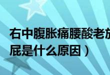 右中腹胀痛腰酸老放屁（右下腹隐痛腰酸老放屁是什么原因）