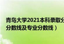 青岛大学2021本科录取分数线（青岛大学2021年各省录取分数线及专业分数线）