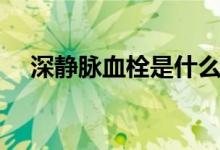 深静脉血栓是什么（深静脉血栓是什么）