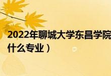 2022年聊城大学东昌学院在江西招生计划及招生人数（都招什么专业）